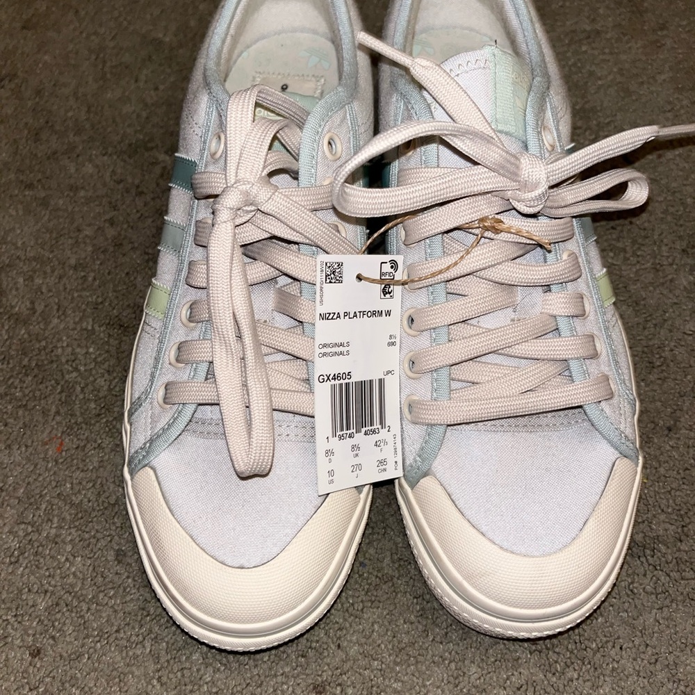 adidas Light Blue Platform Sneakers - Picture 2 of 5